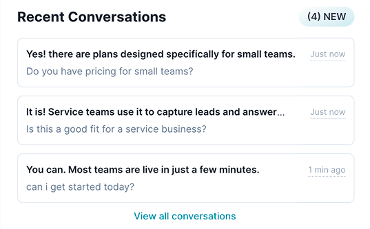 Recent conversations